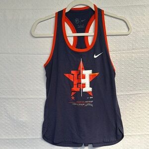 Nike Blue and Orange Fitted Muscle Tee